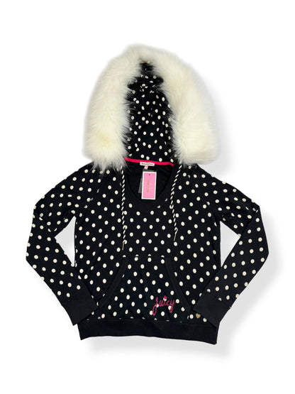 Juicy Couture Polka Dot Fur Hoodie ♡ XS