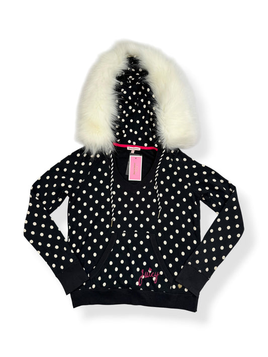 Juicy Couture Polka Dot Fur Hoodie ♡ XS
