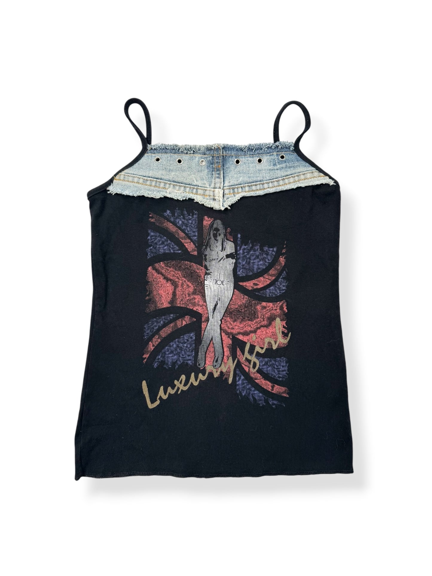 Union Jack Denim Cami ♡ S