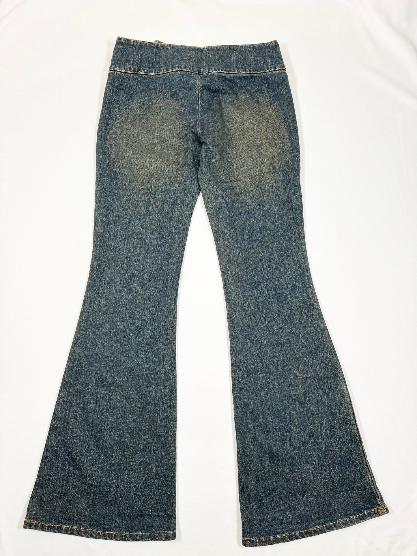 Buckle Flared Jeans