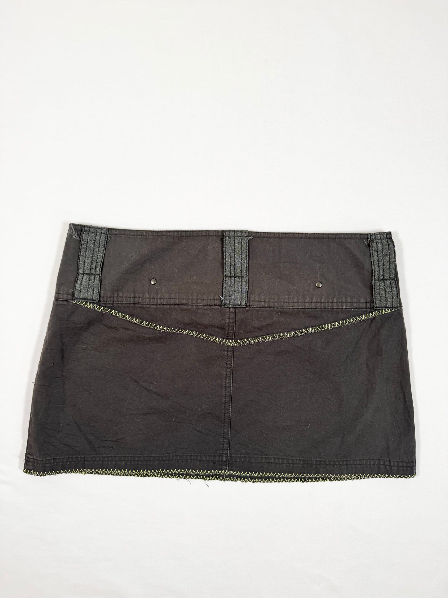 Grey O Ring Mini Skirt