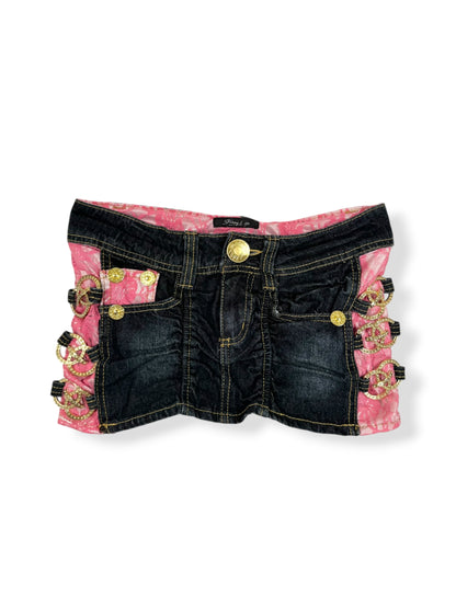 Pink Lace O Ring Mini Skirt ♡ XXS
