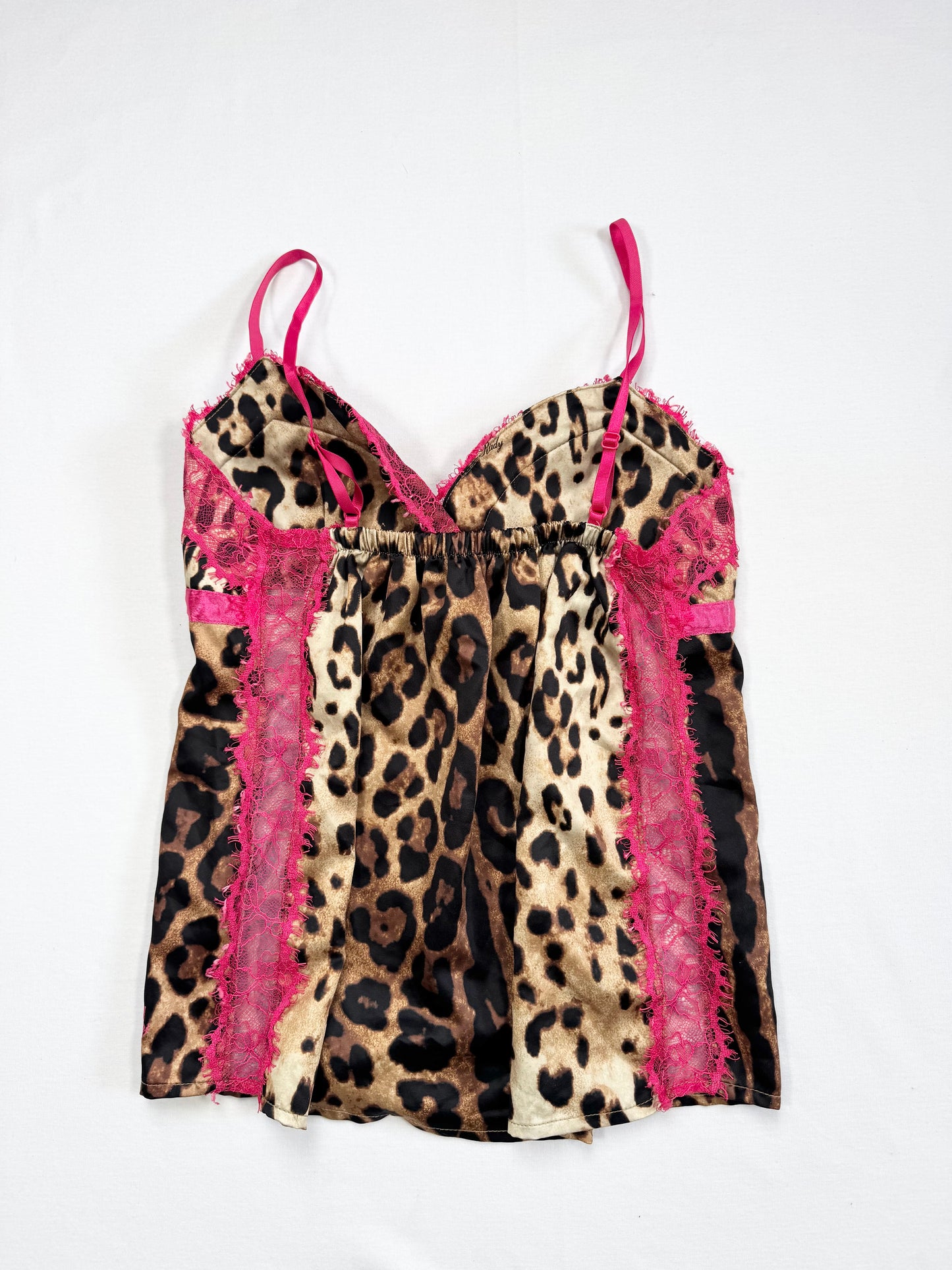 Leopard Print Pink Lace Cami ♡ S