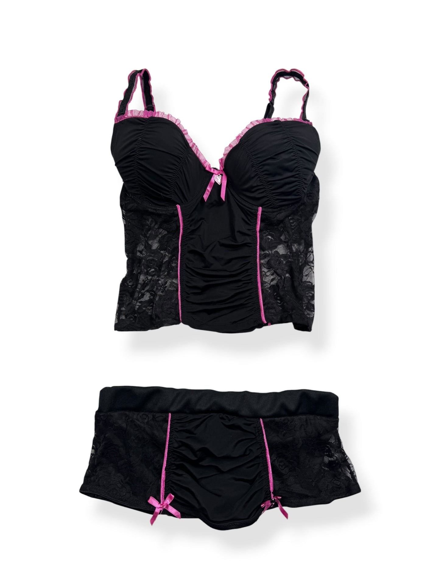 Playboy Pink & Black Cami Skirt Set ♡ XS