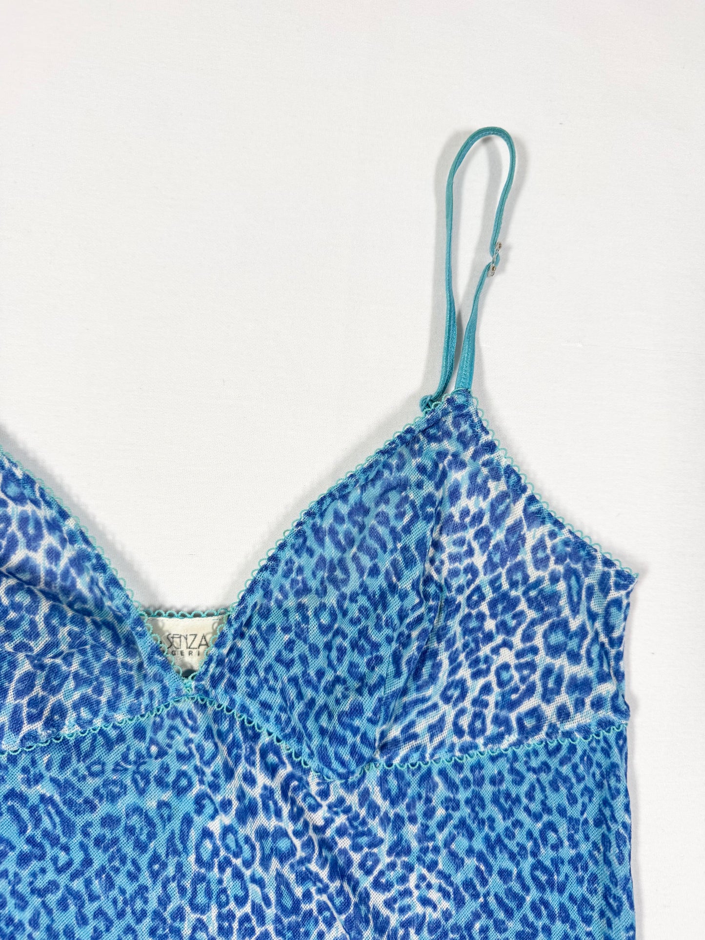 Blue Leopard Micromesh Cami ♡ Size L