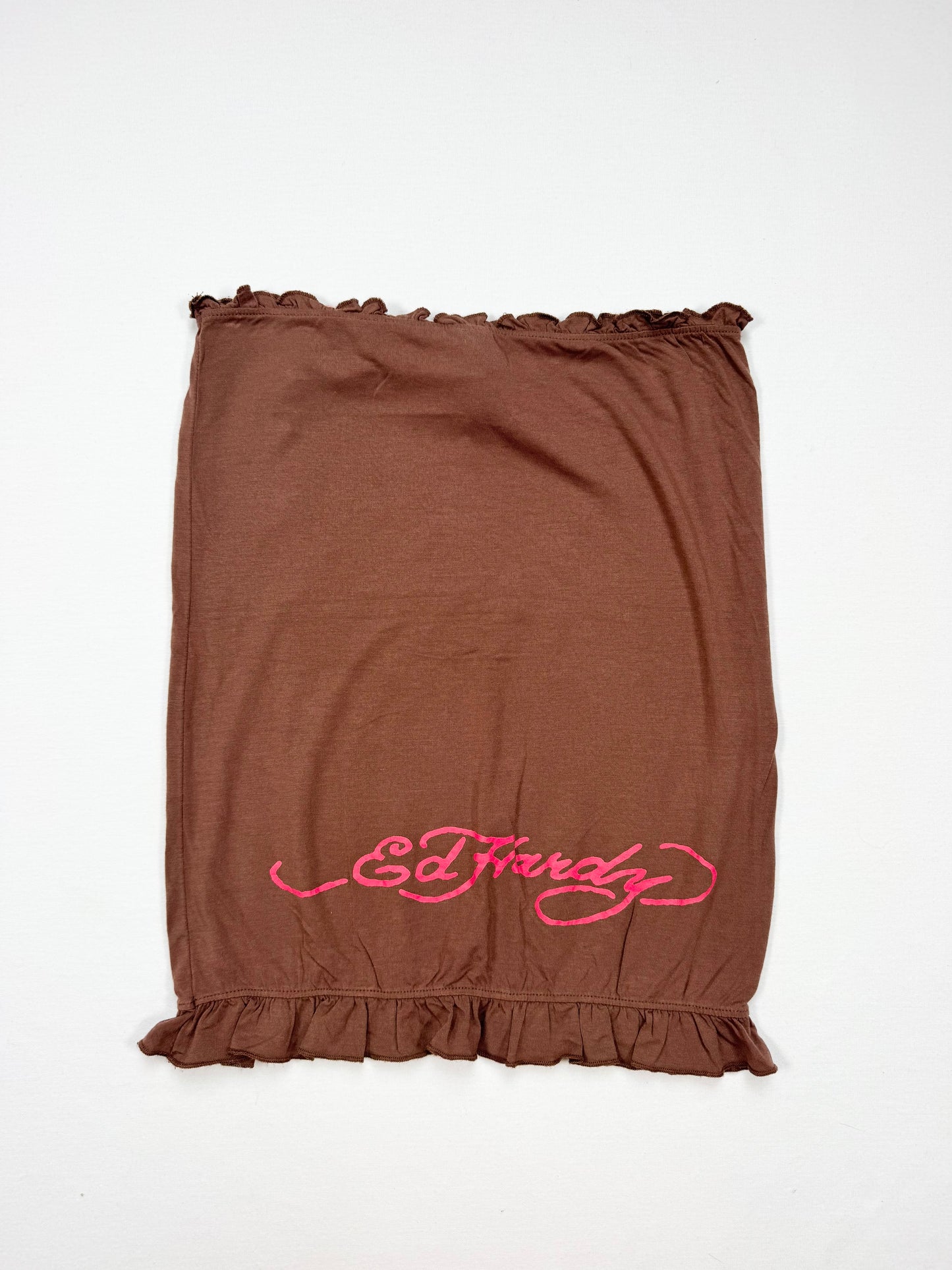 Ed Hardy Pink & Brown Tube Top ♡ S