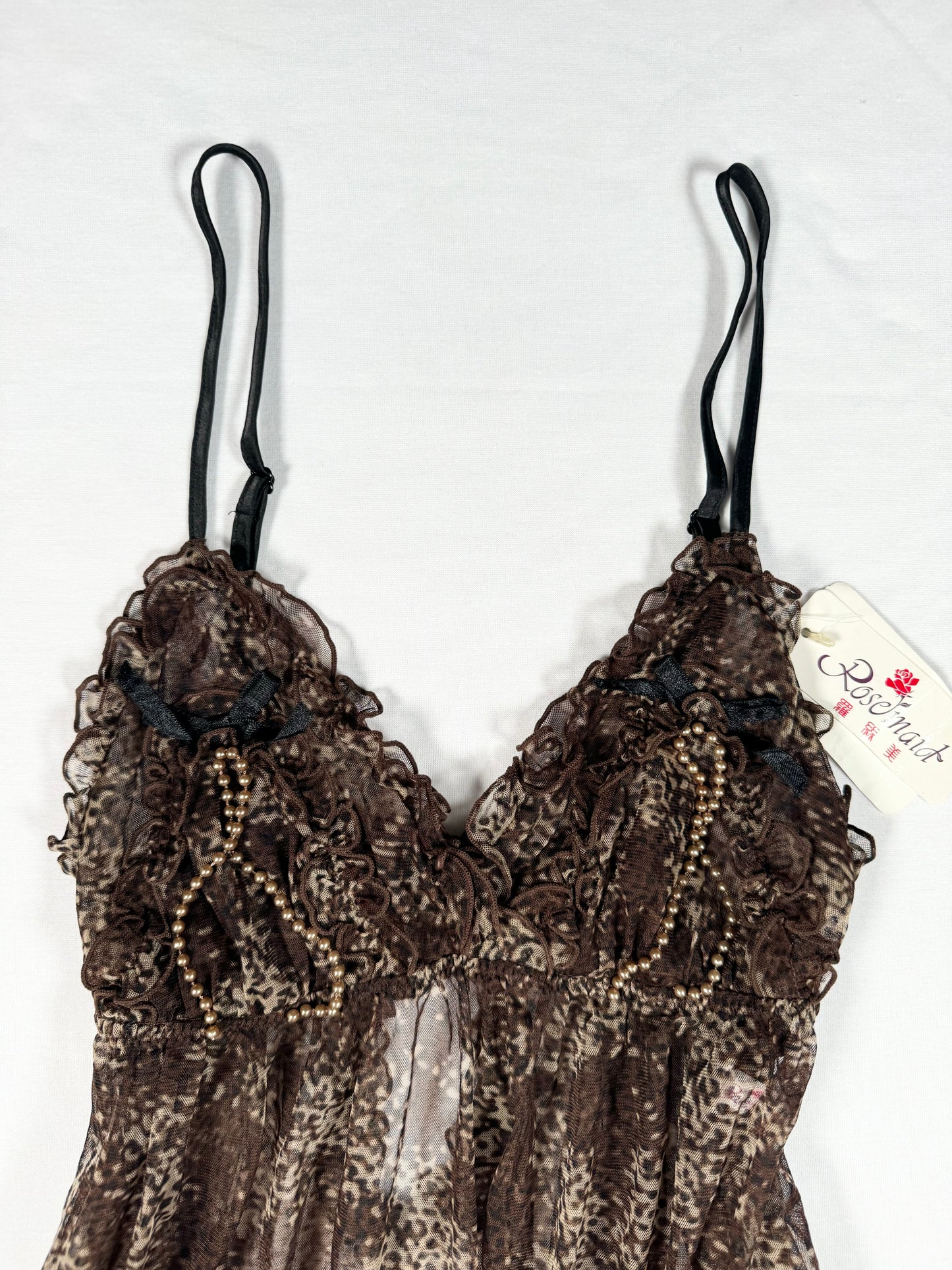 Leopard Micromesh Long Cami