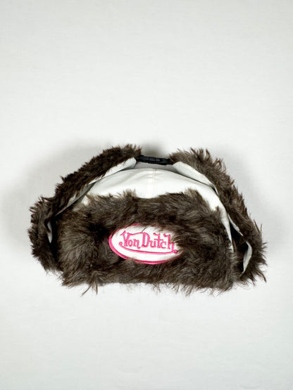 Pink Fur Von Dutch Hat
