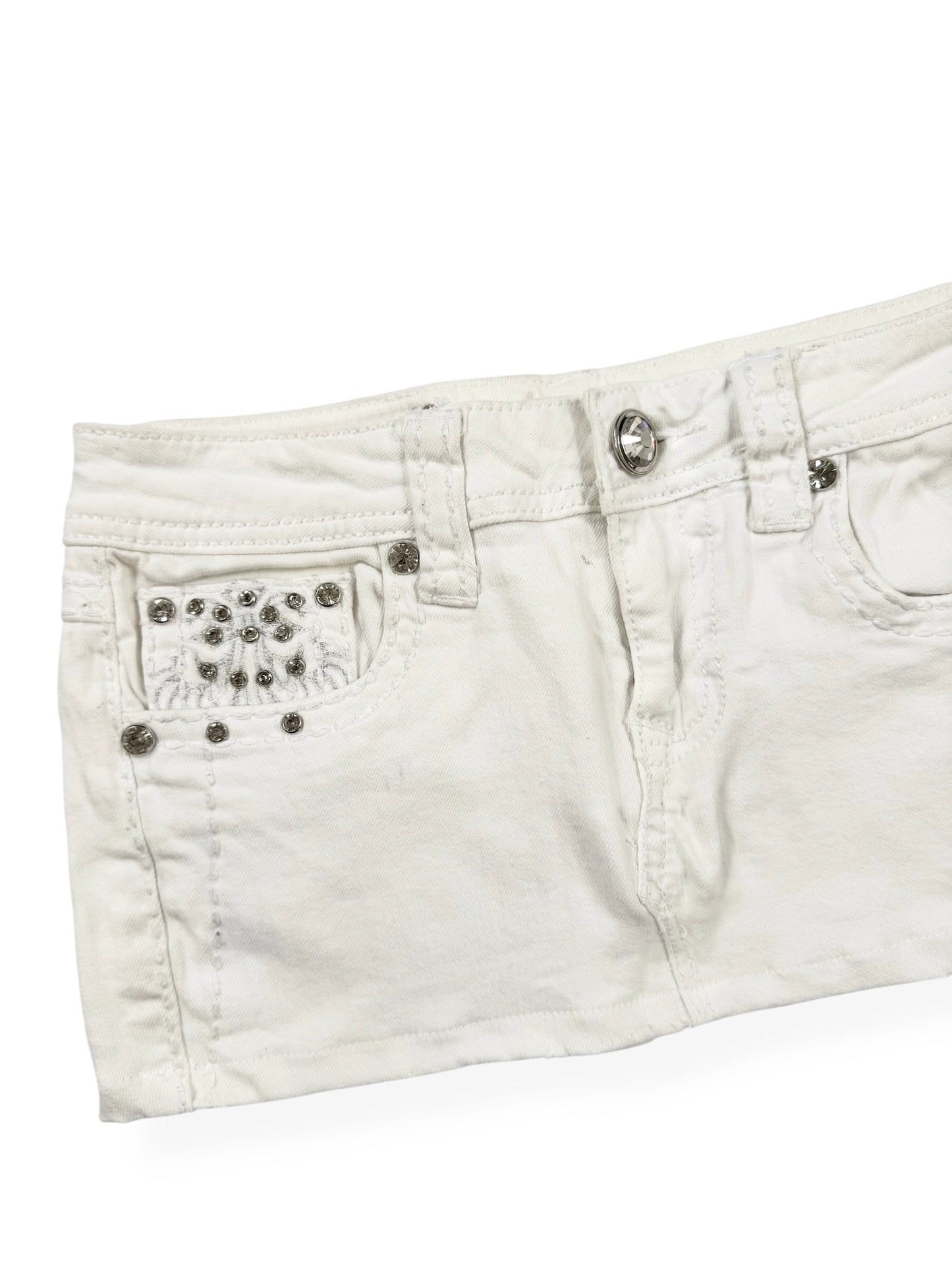 LA Idol White Studded Skirt ♡ XS