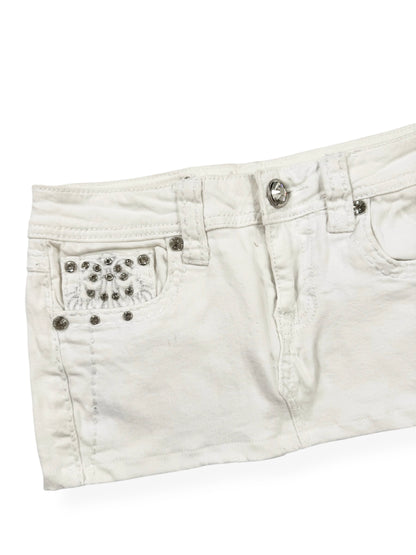 LA Idol White Studded Skirt ♡ XS
