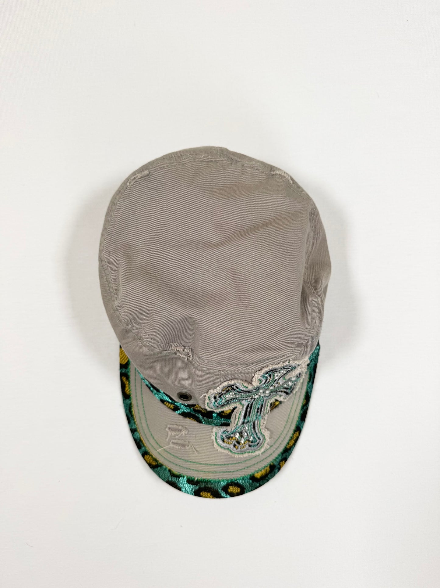 Turquoise Leopard Cross Cap ♡