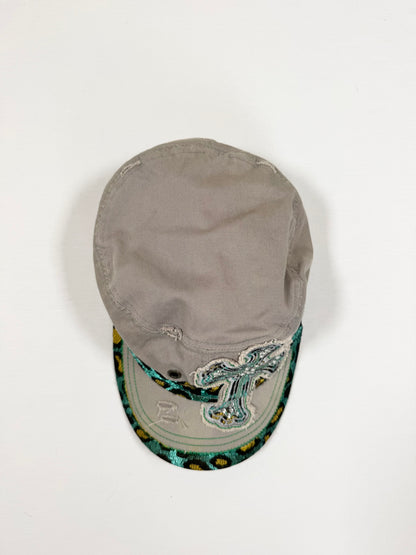 Turquoise Leopard Cross Cap ♡