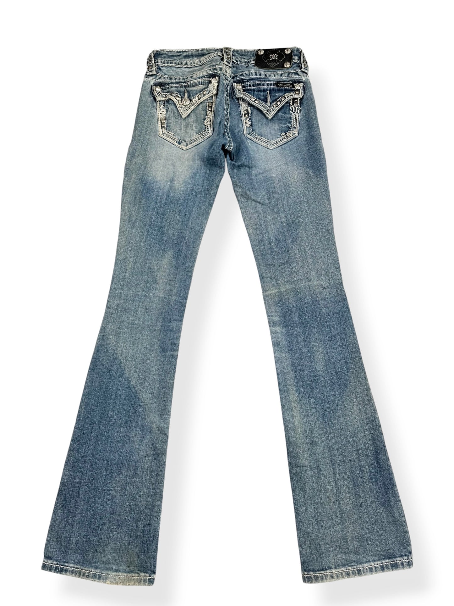 Miss Me Studded Flared Jeans ♡ 25”