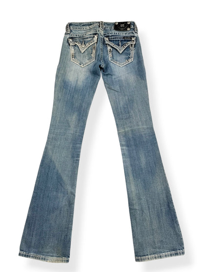 Miss Me Studded Flared Jeans ♡ 25”