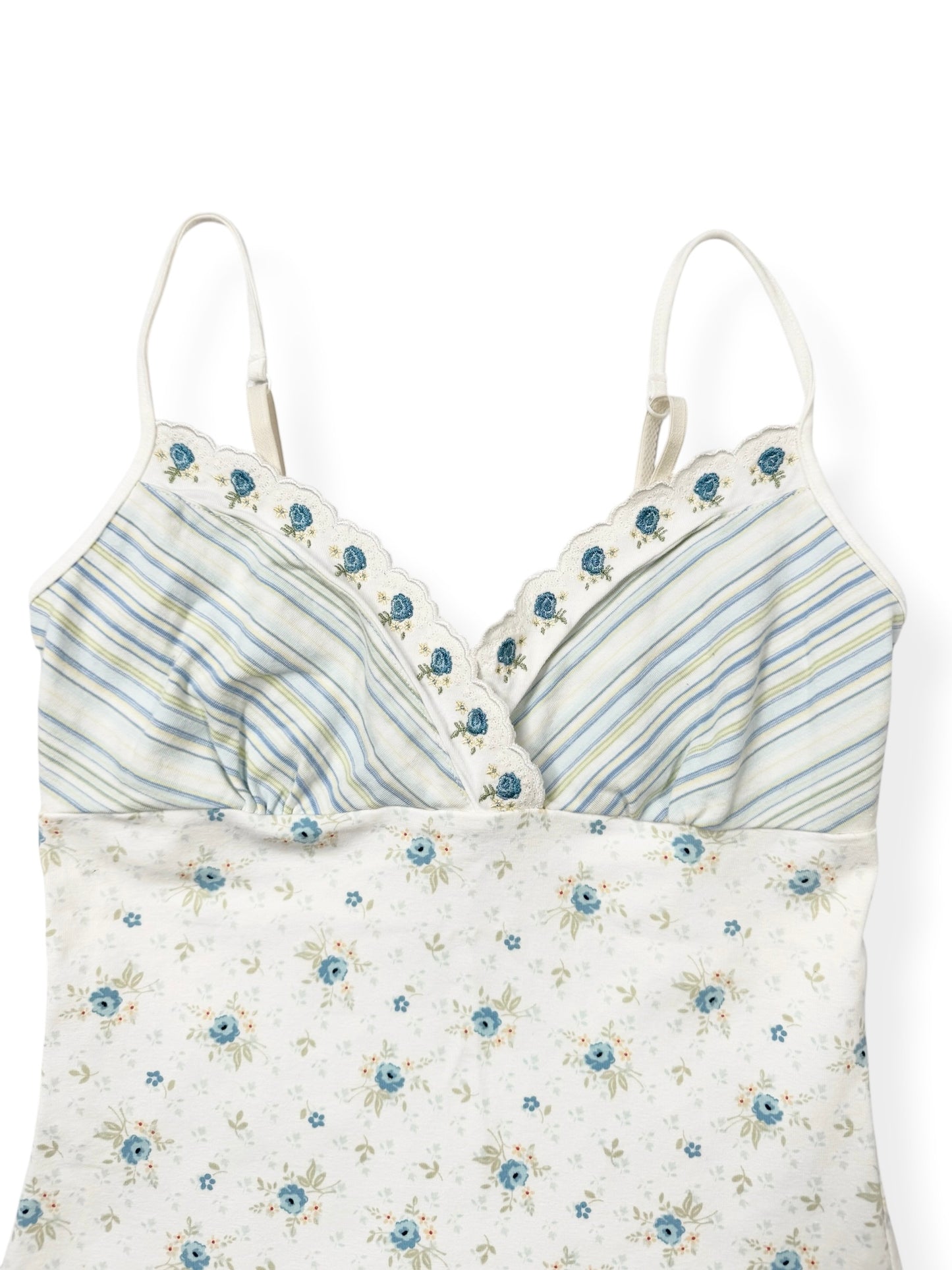 Express Blue Floral Striped Cami ♡ XS