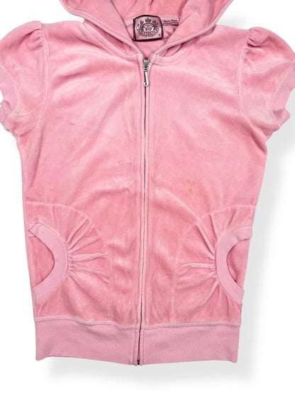 Juicy Couture Pink Short Sleeved Hoodie ♡ Size XS