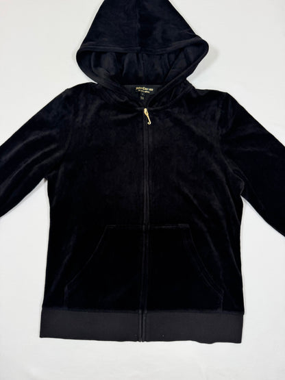 Juicy Couture Black Velour Zip Up ♡ L