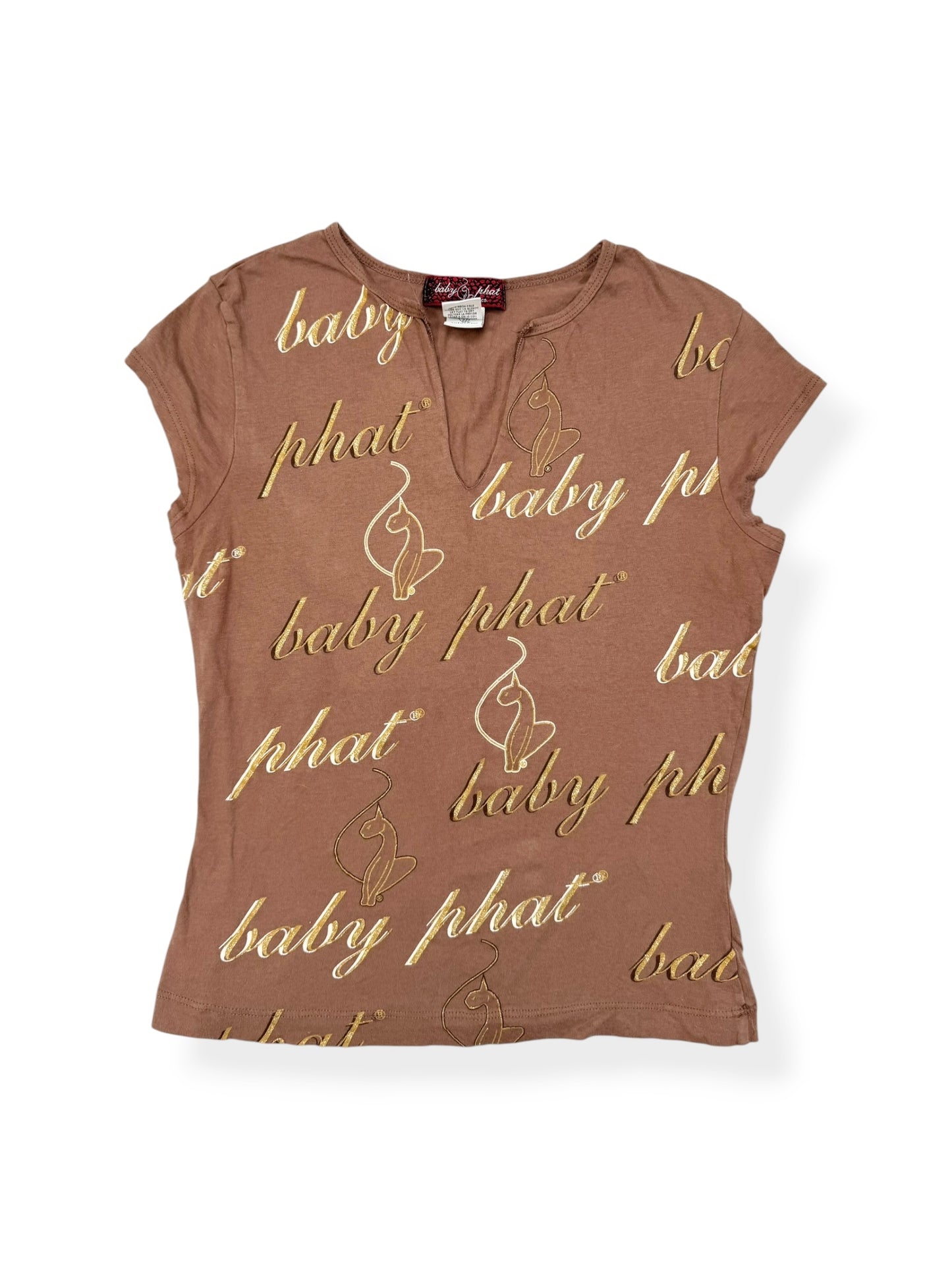 Baby Phat Brown Logo Tee ♡ L