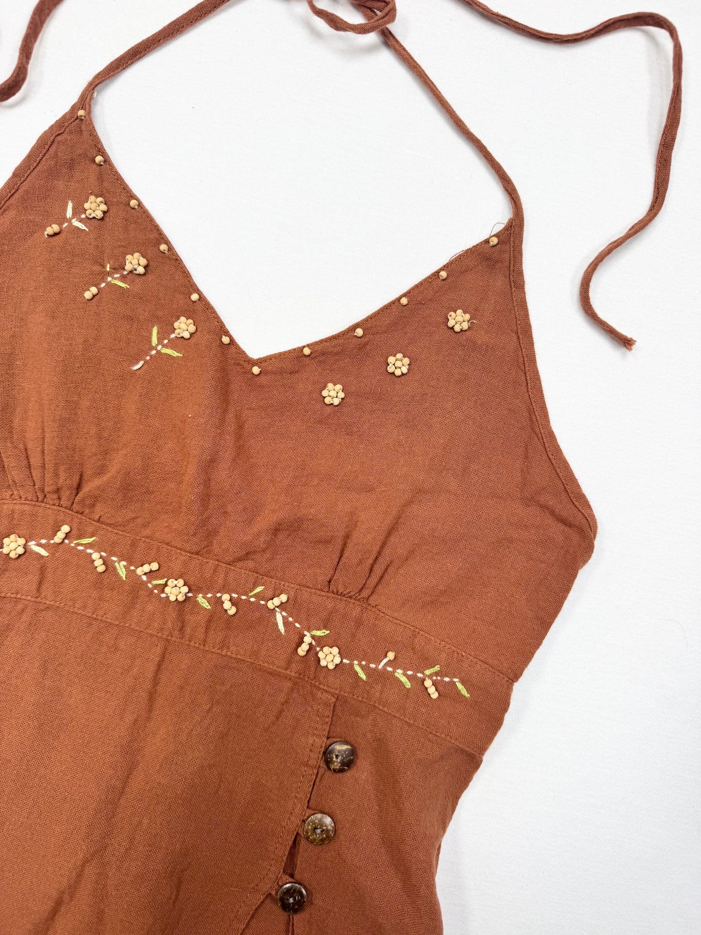 Brown Boho Halter ♡ M