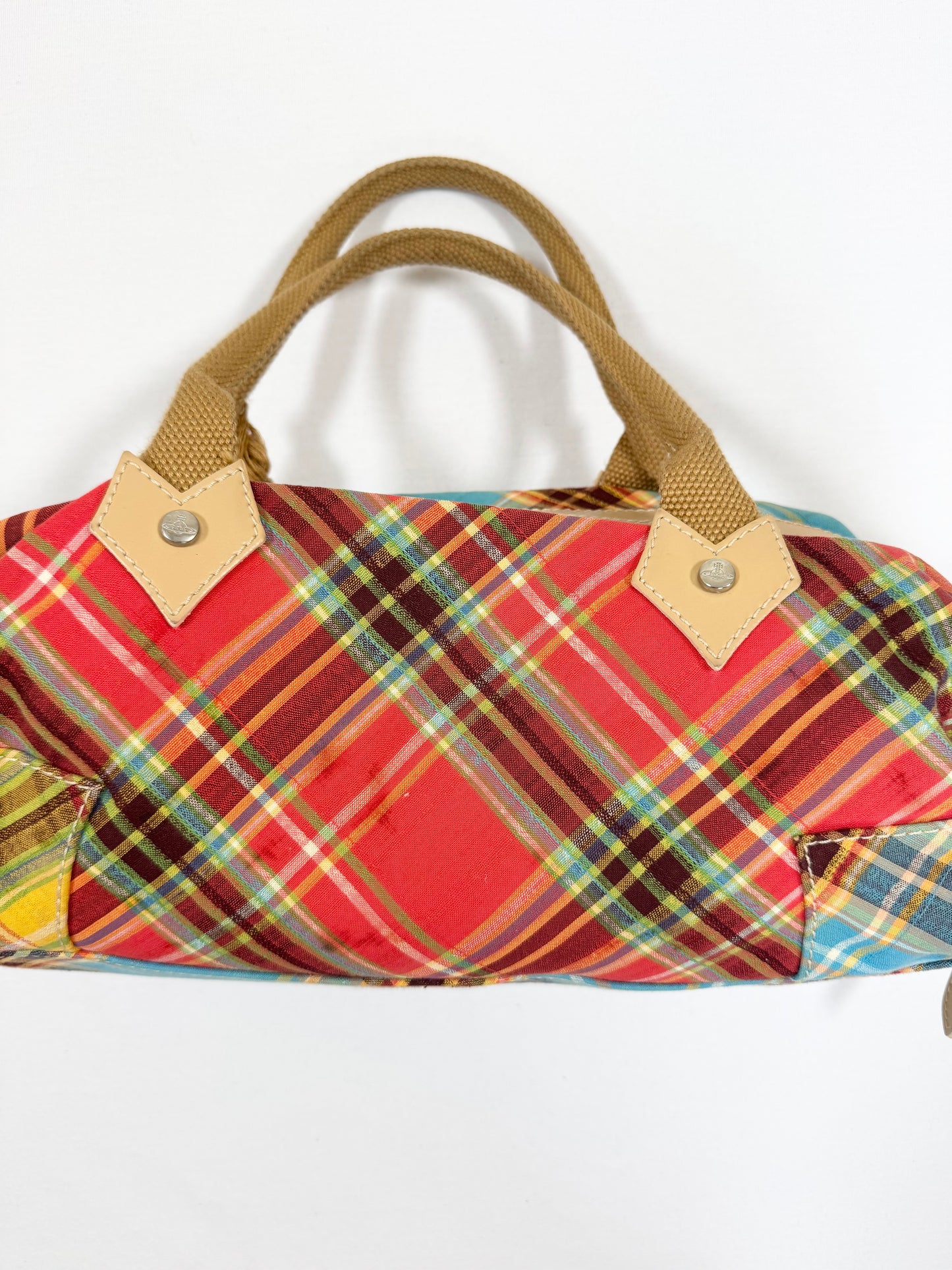Vivienne Westwood Multi Colour Plaid Cotton Bag ♡