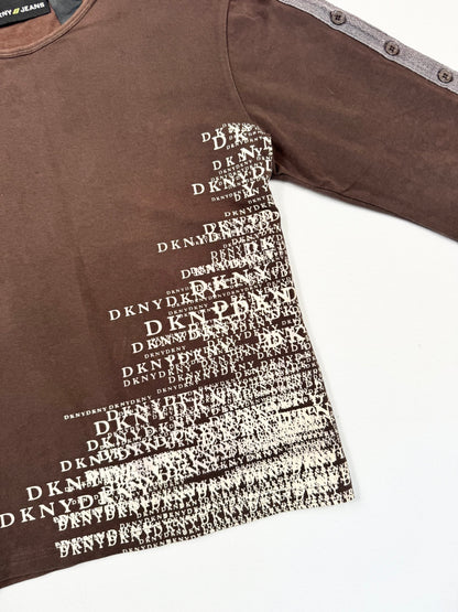 DKNY Brown Long Sleeved Top ♡ M