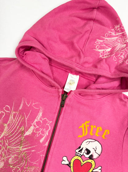 Pink Ed Hardy Zip Up ♡ XS