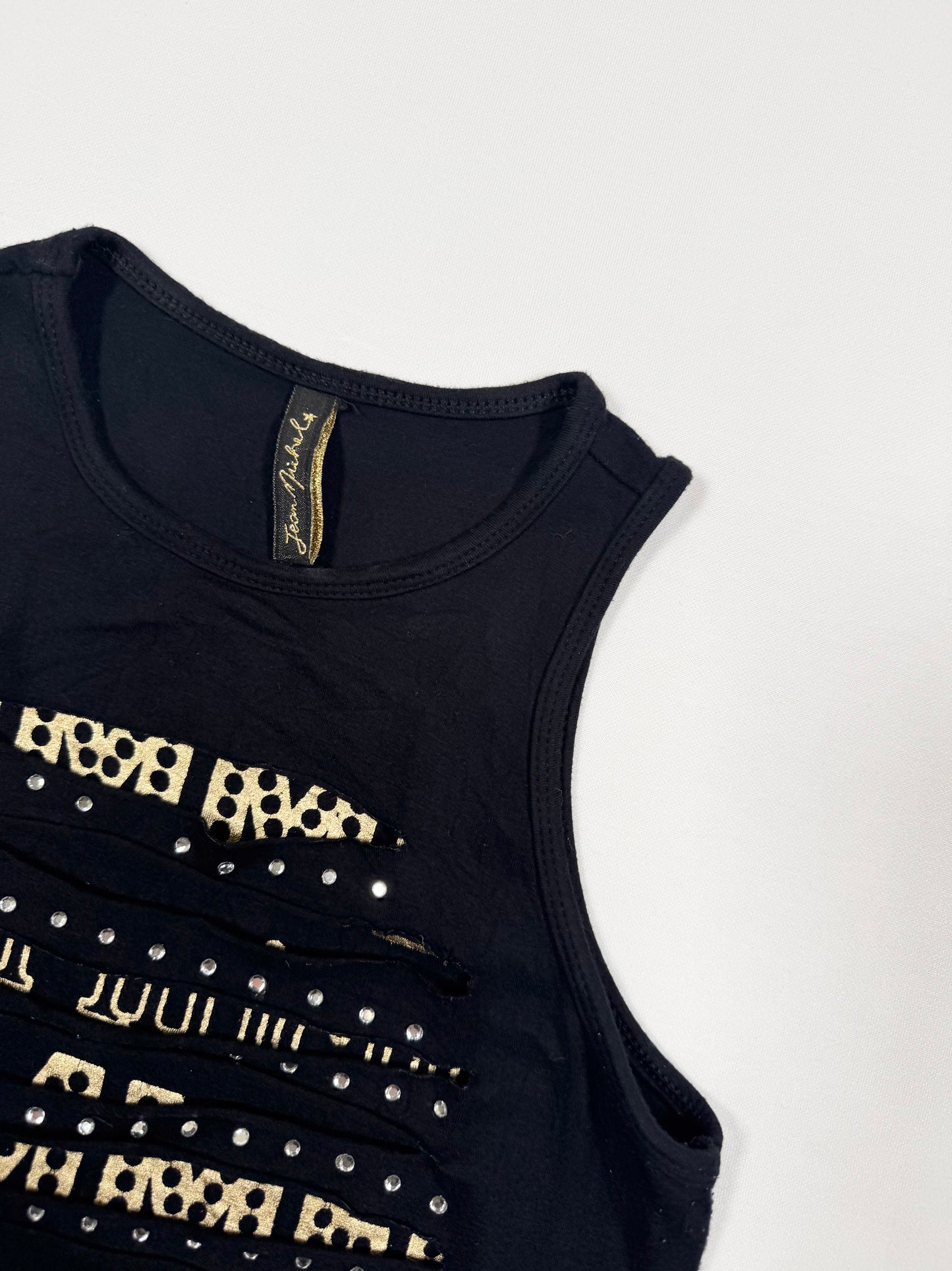 Grunge Diamante Cut Out Tank