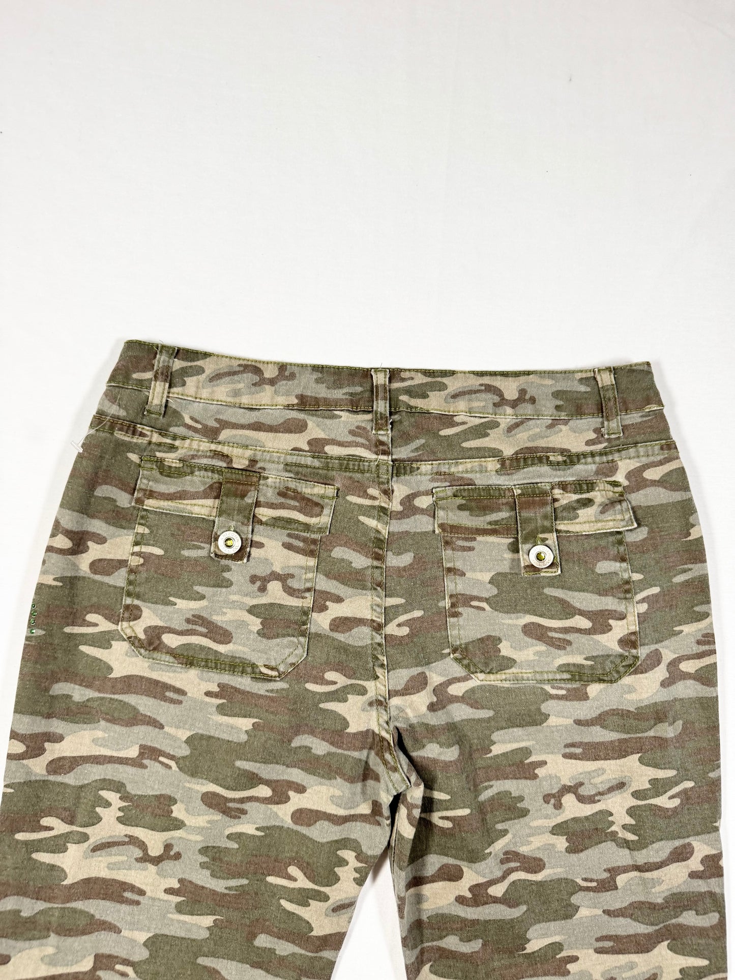 Camo Lace Up Flared Jeans ♡ Size XL