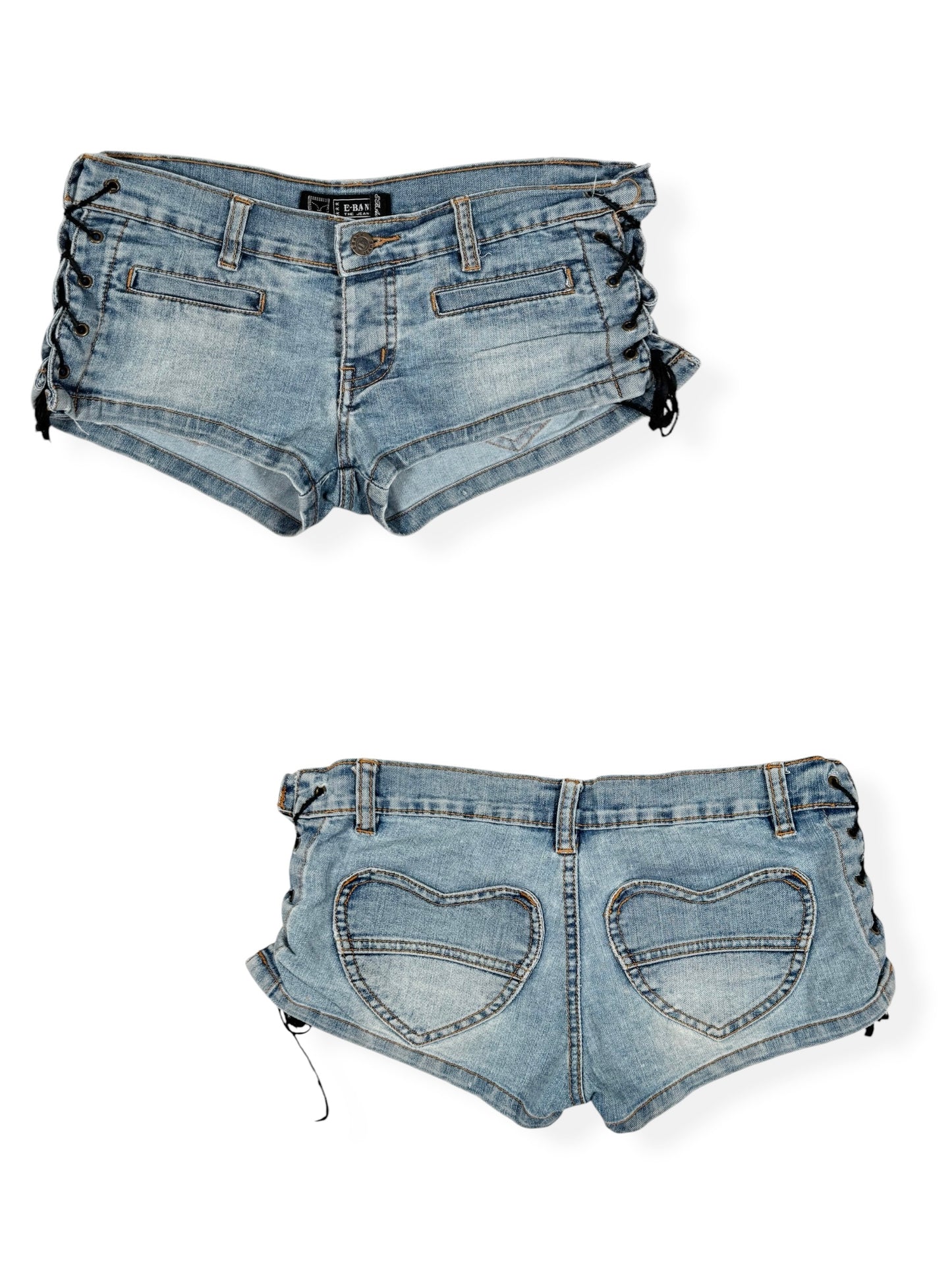 Heart Lace Up Side Micro Shorts