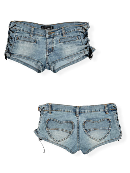 Heart Lace Up Side Micro Shorts