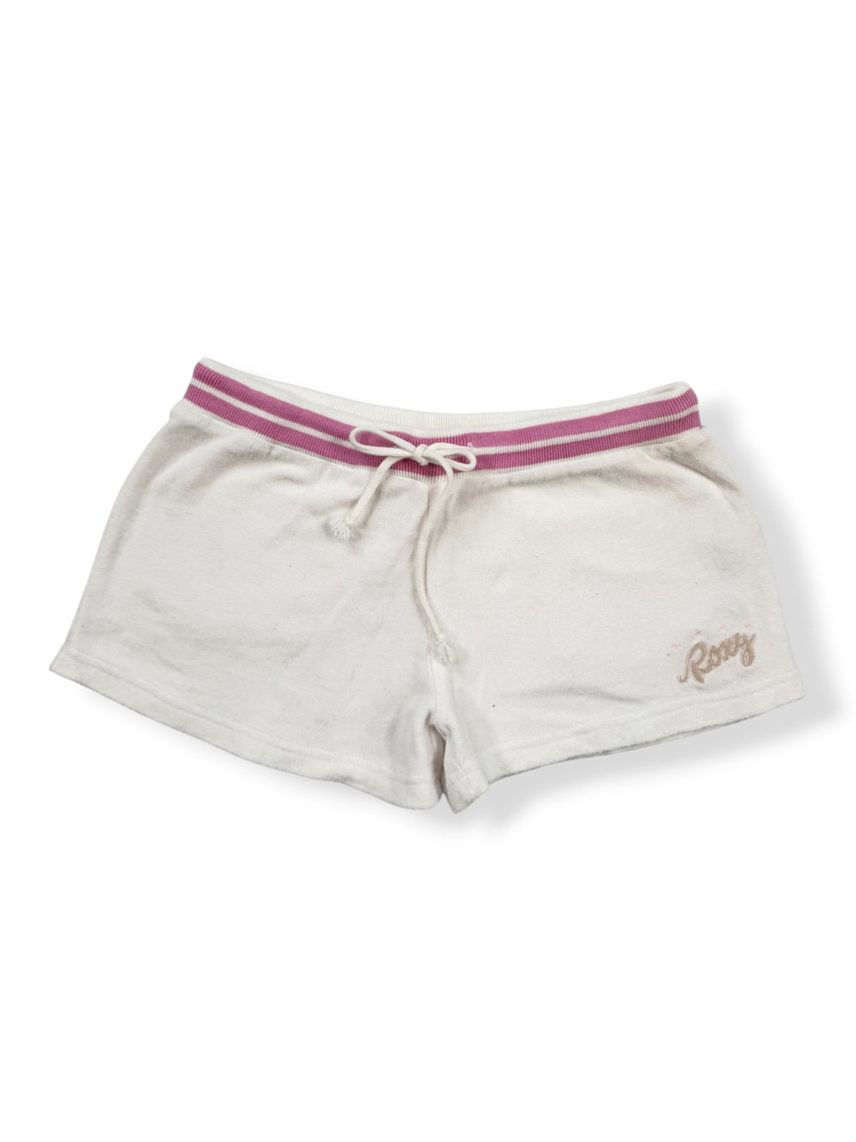 Pink & White Roxy Towelling Shorts ♡ S/M