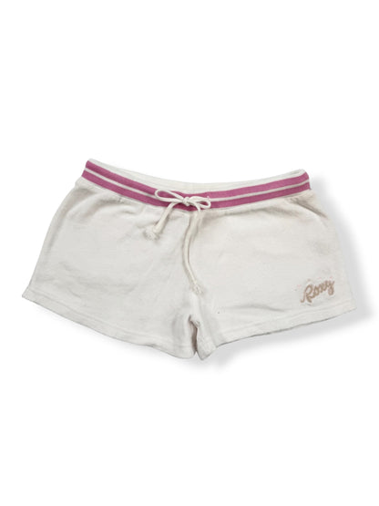 Pink & White Roxy Towelling Shorts ♡ S/M