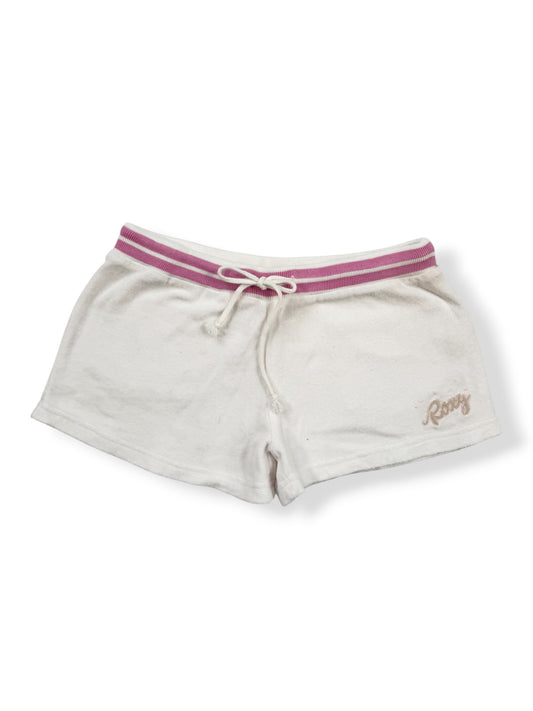 Pink & White Roxy Towelling Shorts ♡ S/M