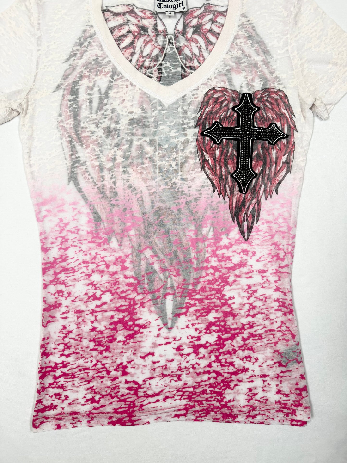 Mcbling Wing Cross Tee ♡ Size M