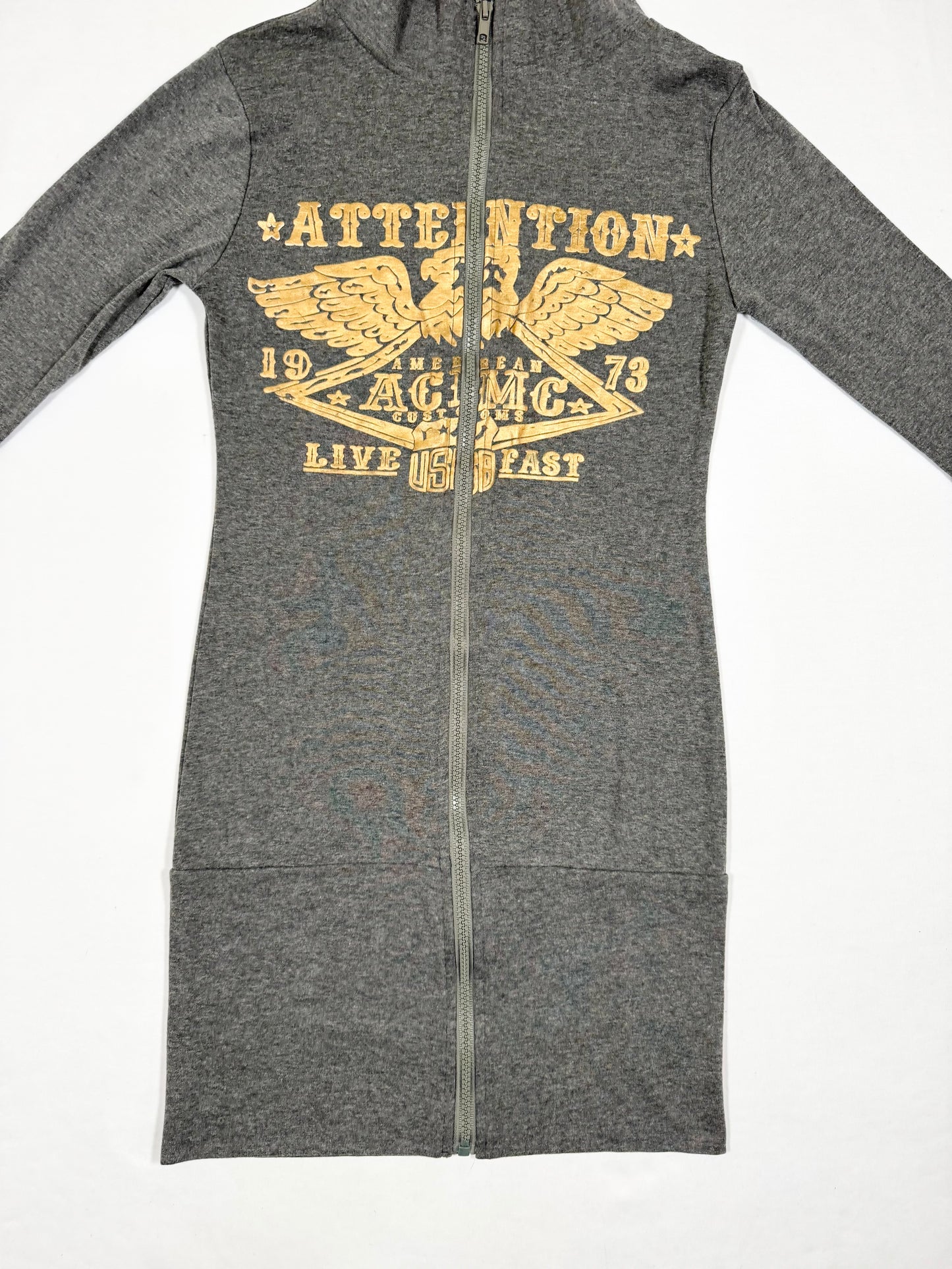 Grunge Zip Up Dress ♡ Size S