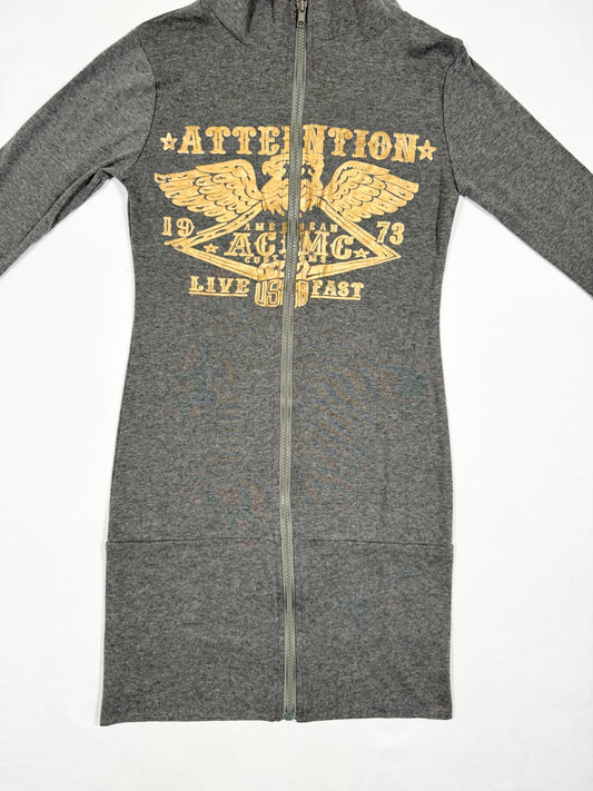 Grunge Zip Up Dress ♡ Size S