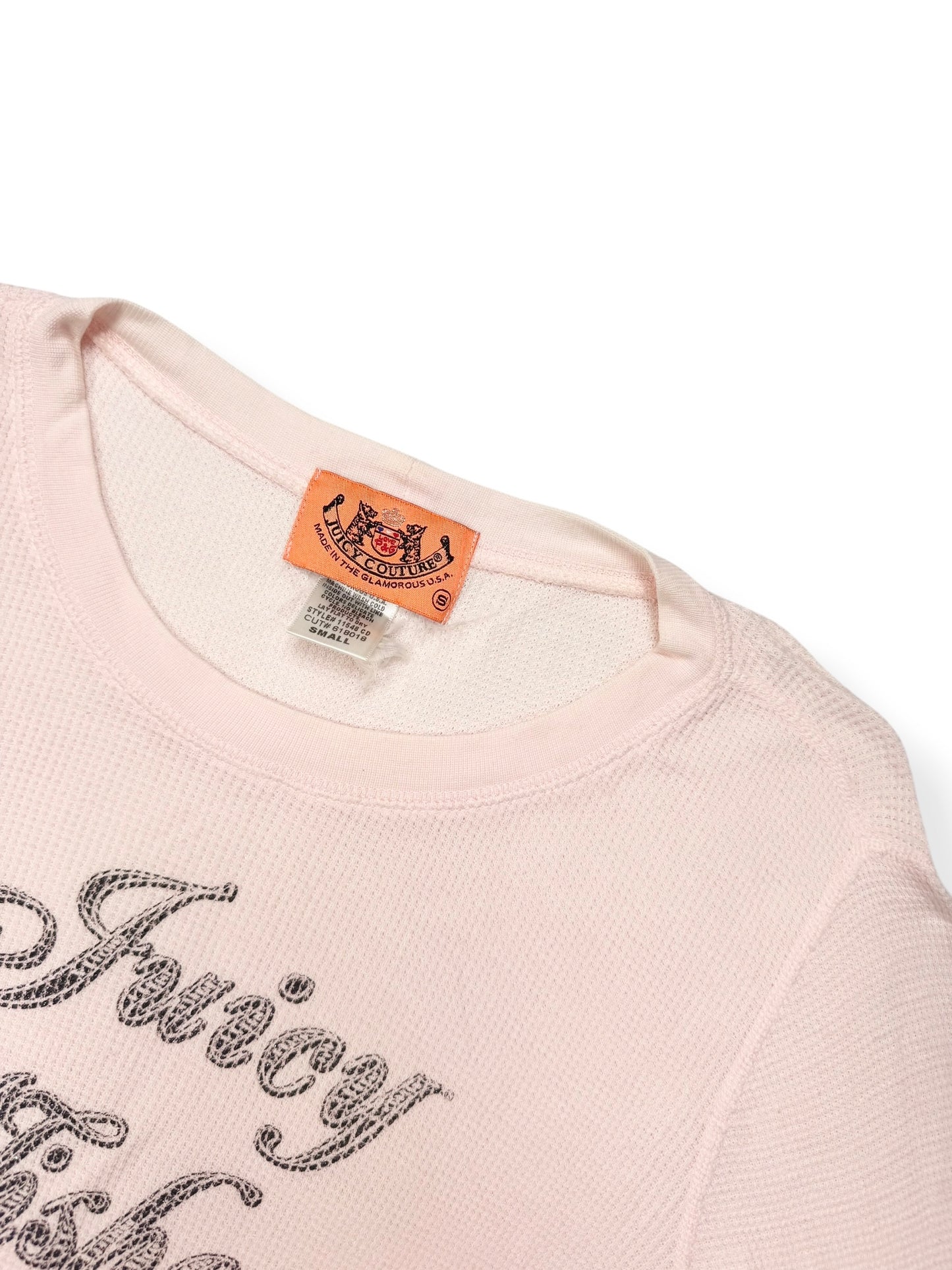 Juicy Wishes and Couture Dreams Waffle Longsleeved Top ♡ S