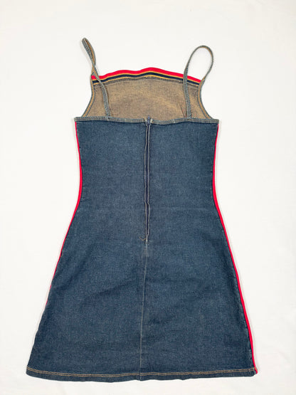 Sporty “34” Denim Mini Dress