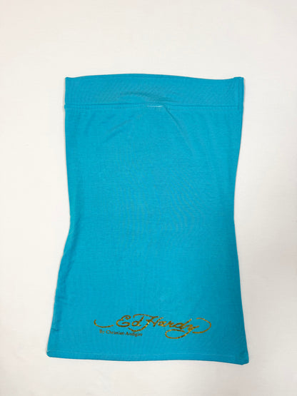 Blue Ed Hardy Tube Top