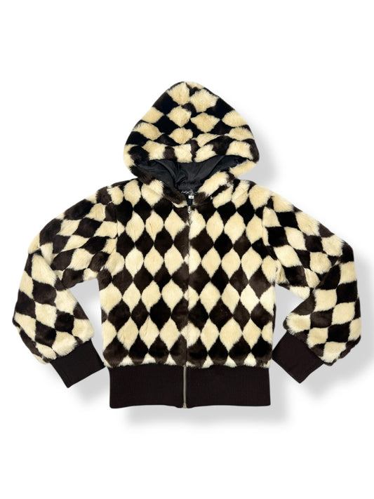 Baby Phat Diamond Faux Fur Jacket ☆ XS