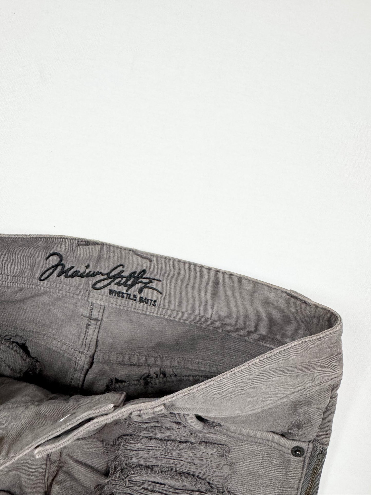 Grey Distressed Mini Shorts ♡ Size XS