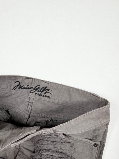 Grey Distressed Mini Shorts ♡ Size XS