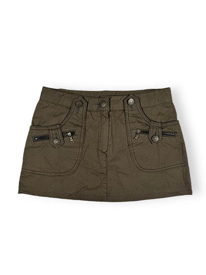 Khaki Cargo Skirt