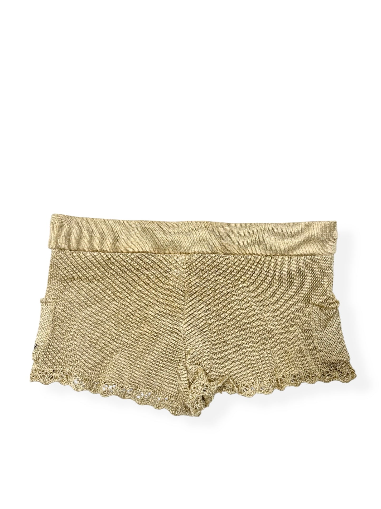 Playboy Gold Knit Bikini & Shorts Set