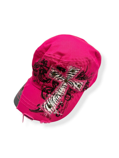 Zebra Cross Pink Cap ♡