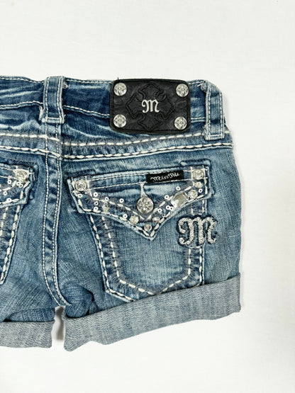 Miss Me Diamante Shorts