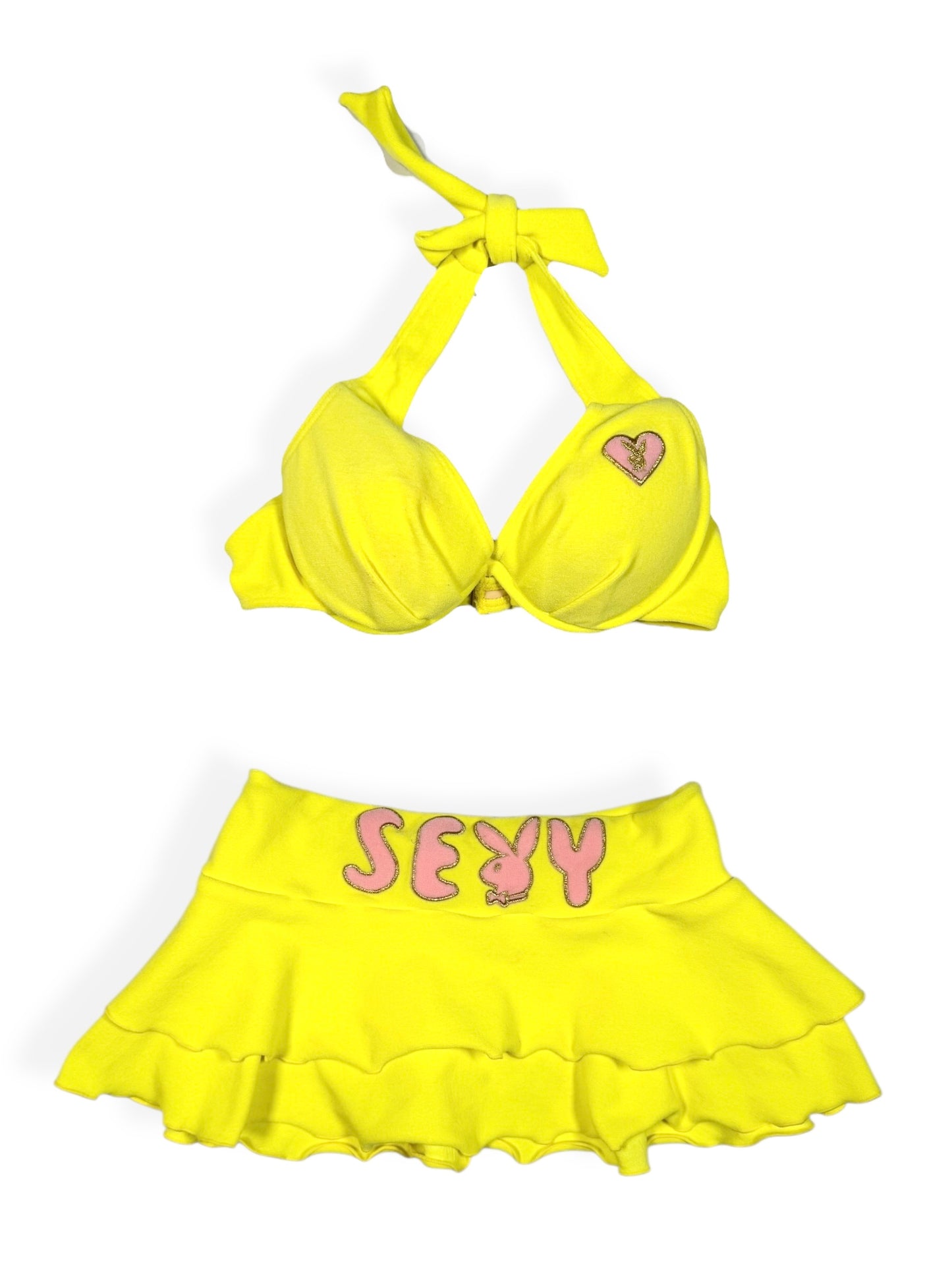 Playboy “Sexy” Skirt & Bikini Set ♡ Size XS/S