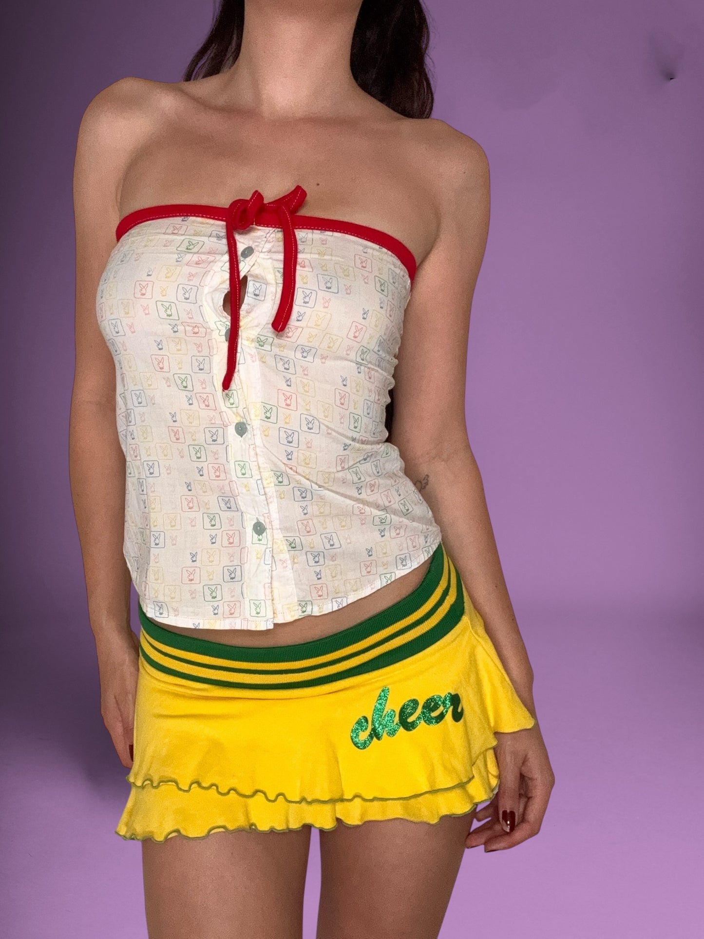 Playboy Button Up Tube Top