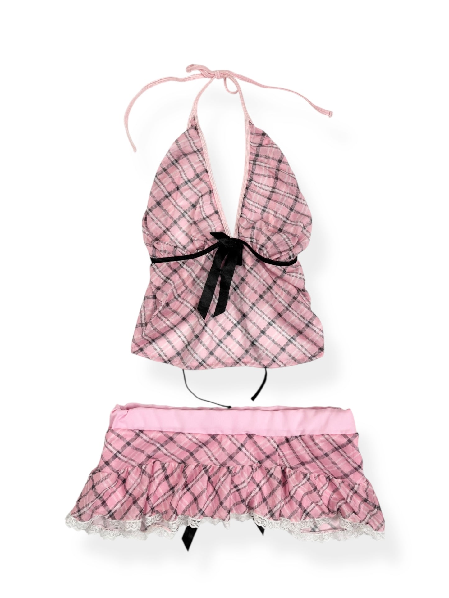 Dreamgirl Plaid Cami Set ♡ XS