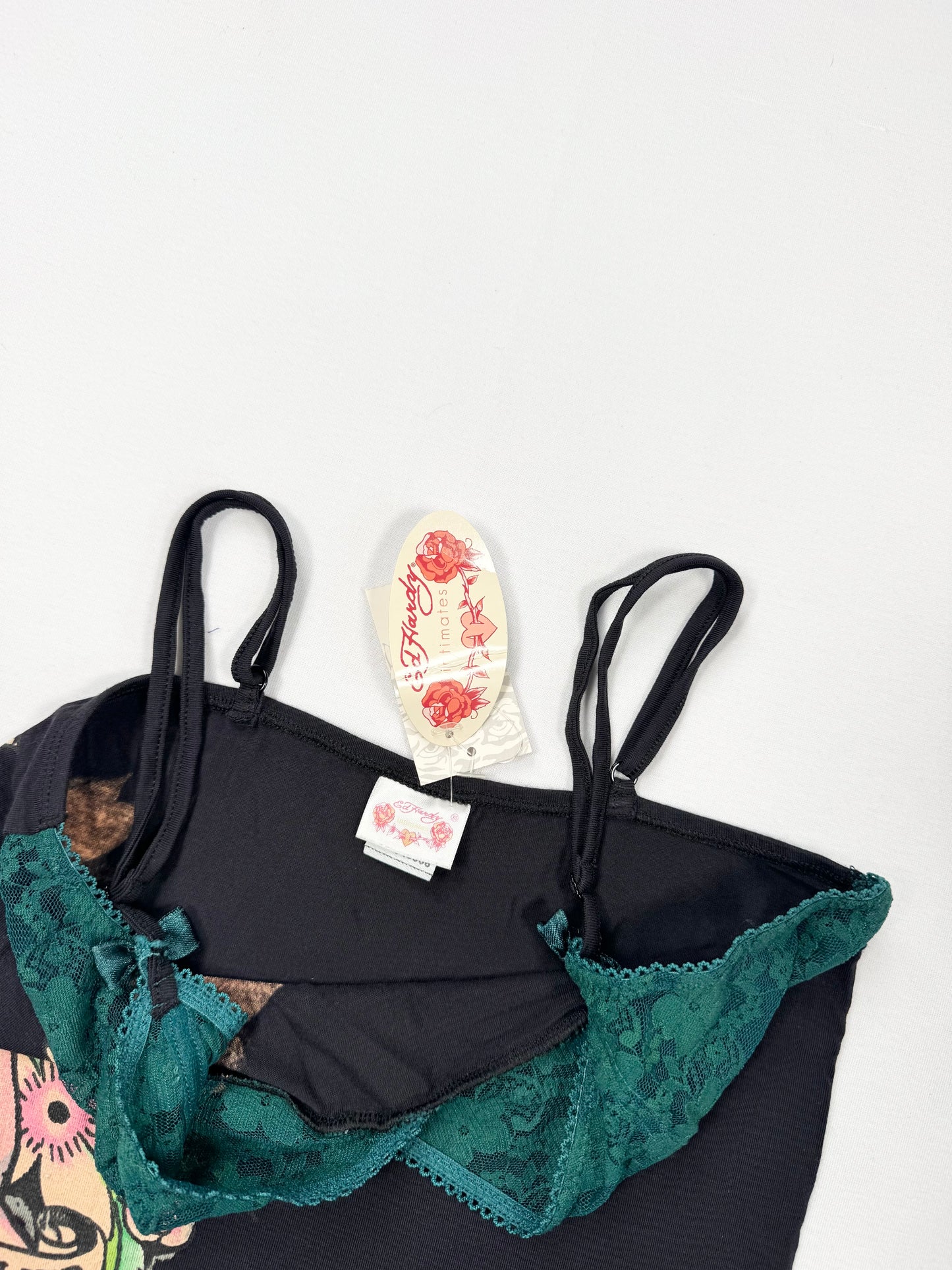 Ed Hardy Green Lace Cami ♡ S